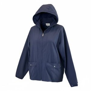 Tommy Bahama Women’s XL Navy Hooded Windbreaker Jacket Lightweight Rain Coat